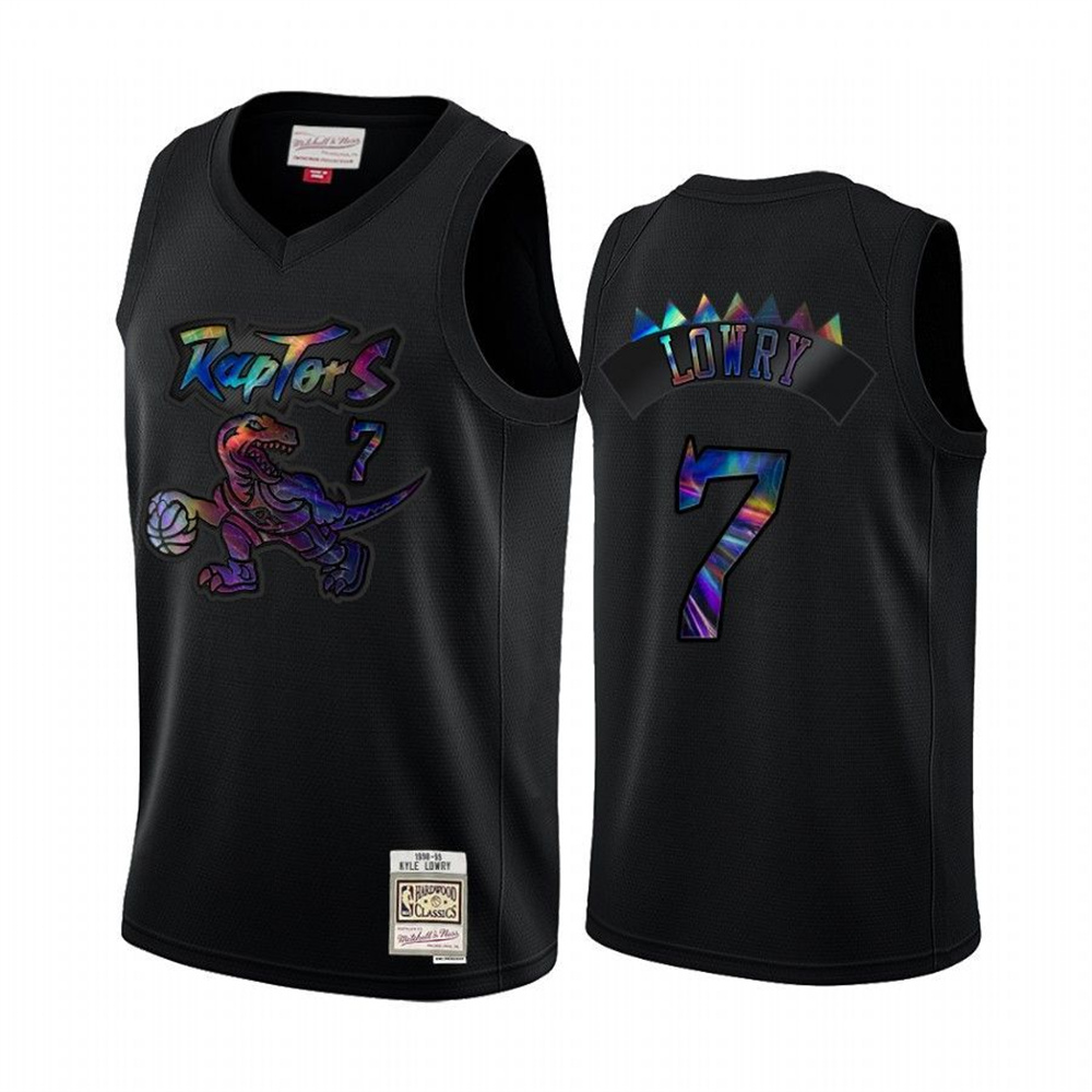 Toronto Raptors #7 Kyle Lowry Men's Iridescent HWC Limited NBA Jersey - Black Toronto Raptors #7 Kyle Lowry Men's Iridescent HWC Limited NBA Jersey - Black