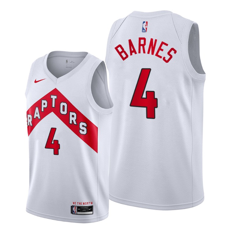 Toronto Raptors #4 Scottie Barnes White Jerseys Toronto Raptors #4 Scottie Barnes White Jerseys