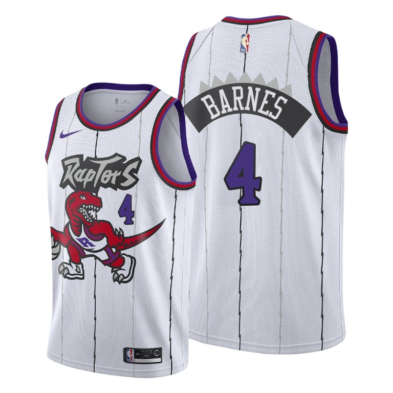 Toronto Raptors #4 Scottie Barnes White Jersey Toronto Raptors #4 Scottie Barnes White Jersey
