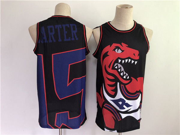 Men's Toronto Raptors #15 Vince Carter Black Big Face Throwback Stitched Jersey Men's Toronto Raptors #15 Vince Carter Black Big Face Throwback Stitched Jersey