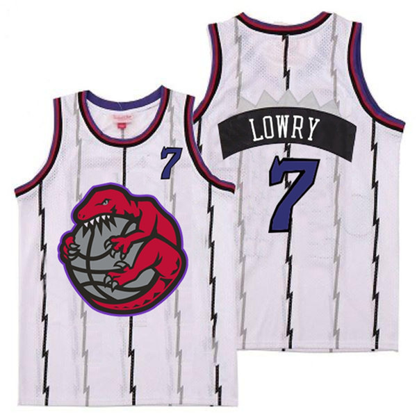 Raptors 7 Kyle Lowry White Retro Jerseys 2 Raptors 7 Kyle Lowry White Retro Jerseys 2