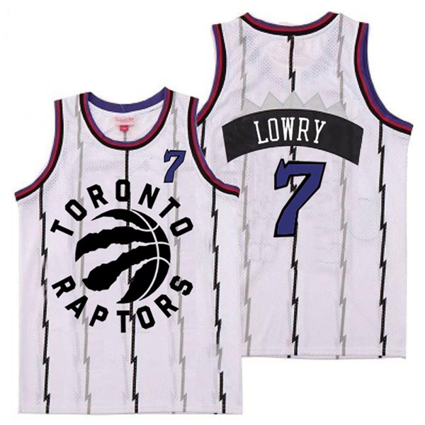 Raptors 7 Kyle Lowry White Retro Jersey 3 Raptors 7 Kyle Lowry White Retro Jersey 3