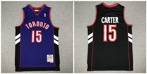 Raptors 15 Vince Carter Purple Black 1999-00 Hardwood Classics Jersey_副本