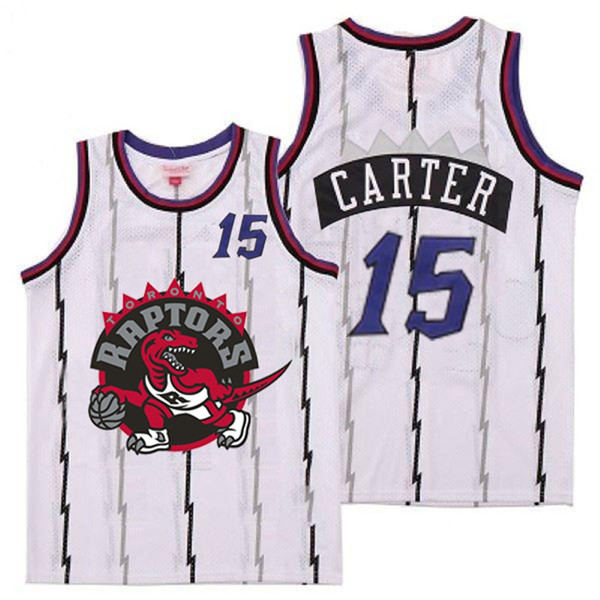 Raptors 15 Vince Carter White Big Gray Red Logo Retro Jersey 10 Raptors 15 Vince Carter White Big Gray Red Logo Retro Jersey 10