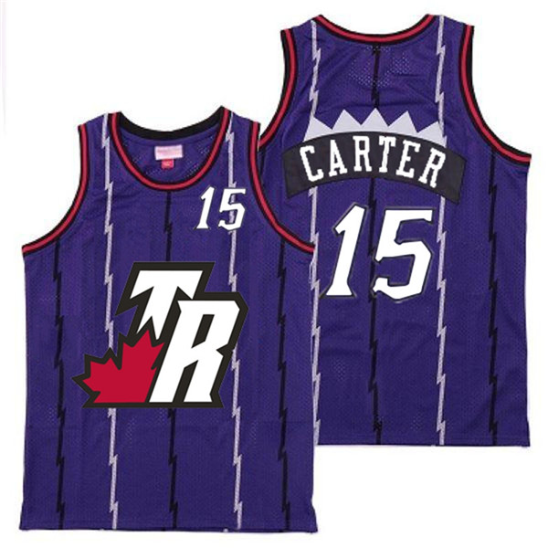 Raptors 15 Vince Carter Purple Big White TR Logo Retro Jersey 7 Raptors 15 Vince Carter Purple Big White TR Logo Retro Jersey 7