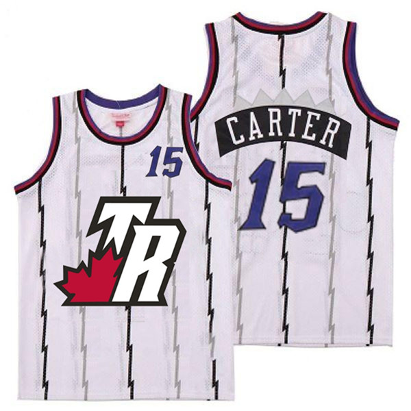 Raptors 15 Vince Carter White Big White TR Logo Retro Jersey 7 Raptors 15 Vince Carter White Big White TR Logo Retro Jersey 7