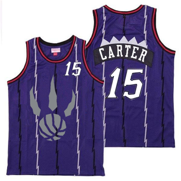 Raptors 15 Vince Carter Purple Gray Logo Retro Jersey 6 Raptors 15 Vince Carter Purple Gray Logo Retro Jersey 6