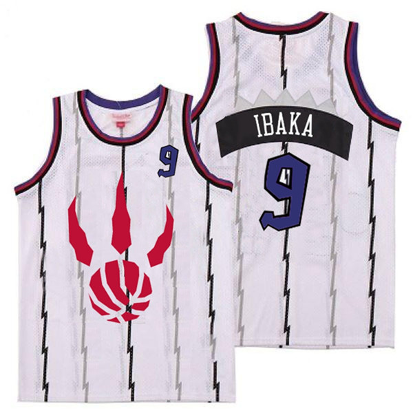 Raptors 9 Serge Ibaka White Throwback Jerseys Raptors 9 Serge Ibaka White Throwback Jerseys