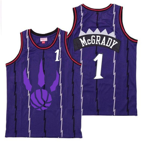 Raptors 1 Tracy McGrady Purple Logo Retro Jersey 5 Raptors 1 Tracy McGrady Purple Logo Retro Jersey 5