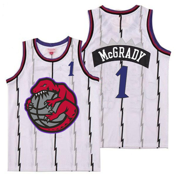Raptors 1 Tracy McGrady White Retro Jerseys 2 Raptors 1 Tracy McGrady White Retro Jerseys 2