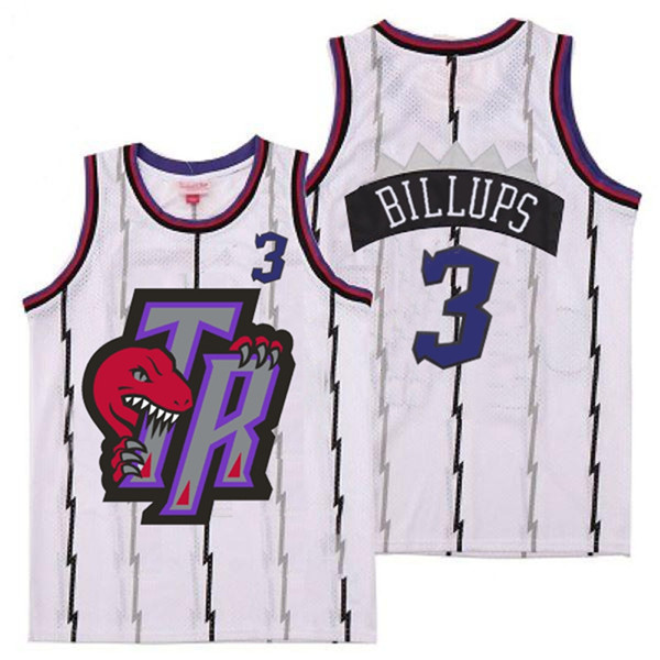 Raptors 3 Chauncey Billups White Big Gray TR Logo Retro Jersey 8 Raptors 3 Chauncey Billups White Big Gray TR Logo Retro Jersey 8