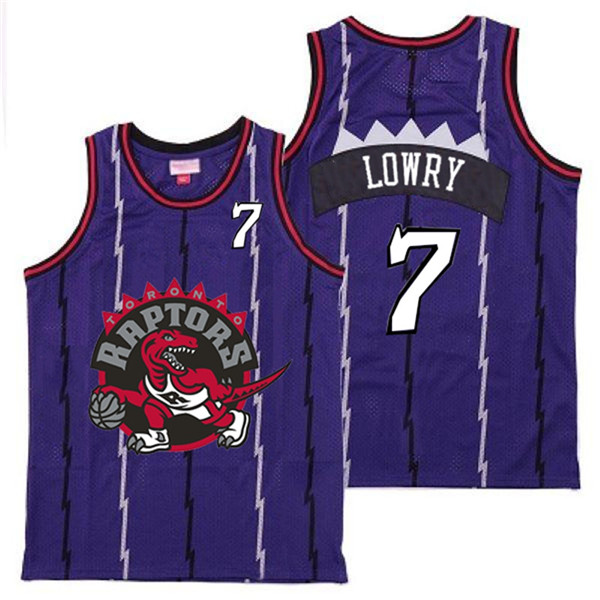 Raptors 7 Kyle Lowry Purple Big Gray Red Logo Retro Jersey 11 Raptors 7 Kyle Lowry Purple Big Gray Red Logo Retro Jersey 11