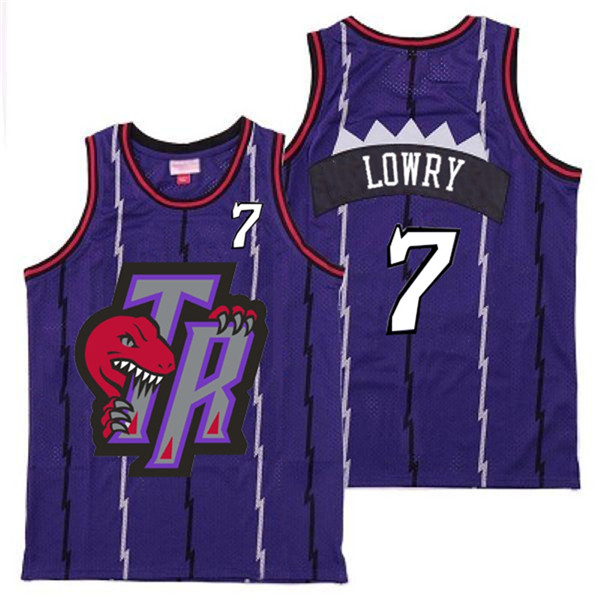 Raptors 7 Kyle Lowry Purple Big Gray TR Logo Retro Jersey 10 Raptors 7 Kyle Lowry Purple Big Gray TR Logo Retro Jersey 10