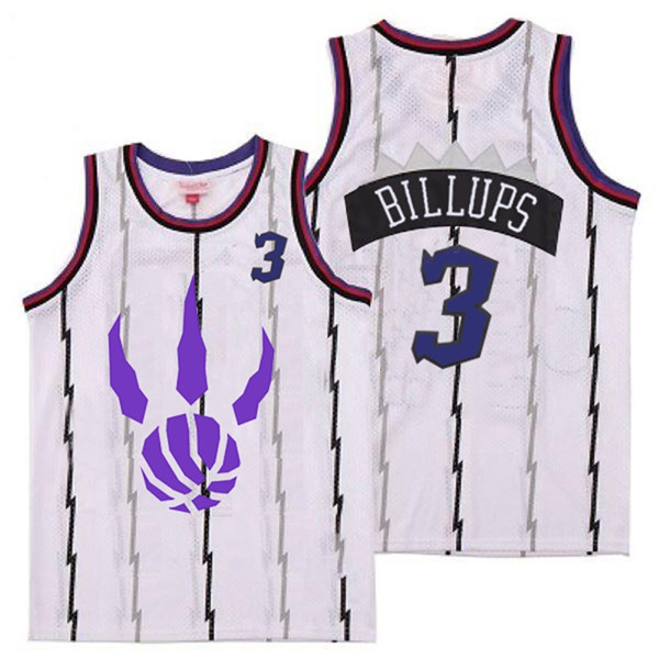 Raptors 3 Chauncey Billups White Logo Retro Jersey 4 Raptors 3 Chauncey Billups White Logo Retro Jersey 4