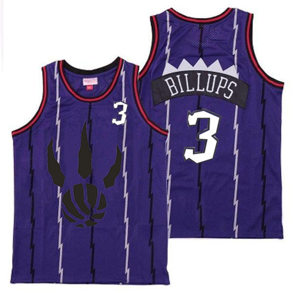 Raptors 3 Chauncey Billups Purple Throwback Jersey 1