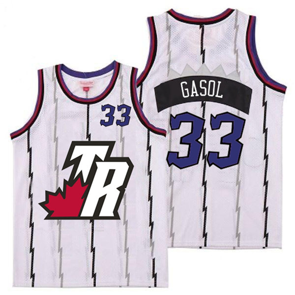 Raptors 33 Marc Gasol White Big White TR Logo Retro Jersey 7 Raptors 33 Marc Gasol White Big White TR Logo Retro Jersey 7