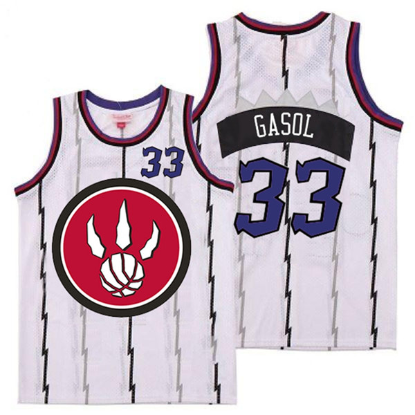 Raptors 33 Marc Gasol White Red Big Logo Retro Jersey 4 Raptors 33 Marc Gasol White Red Big Logo Retro Jersey 4