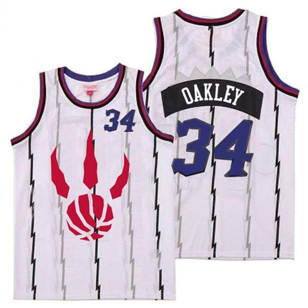 Raptors 34 Charles Oakley White Throwback Jerseys Raptors 34 Charles Oakley White Throwback Jerseys