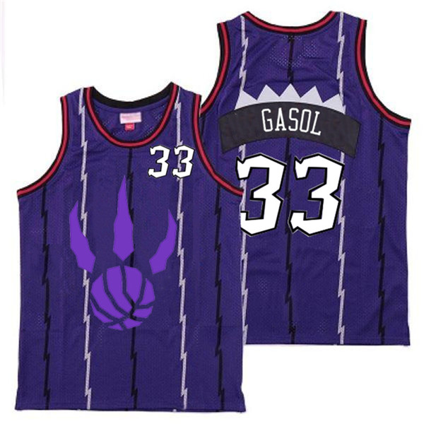 Raptors 33 Marc Gasol Purple Logo Retro Jersey 5 Raptors 33 Marc Gasol Purple Logo Retro Jersey 5