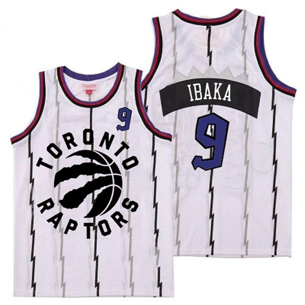 Raptors 9 Serge Ibaka White Retro Jersey 3 Raptors 9 Serge Ibaka White Retro Jersey 3