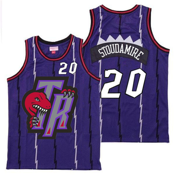 Raptors 20 Damon Stoudamire Purple Big Gray TR Logo Retro Jersey 12 Raptors 20 Damon Stoudamire Purple Big Gray TR Logo Retro Jersey 12