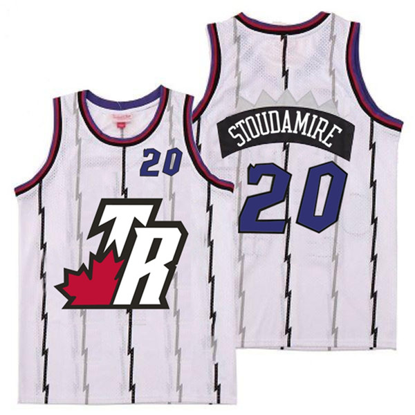 Raptors 20 Damon Stoudamire White Big White TR Logo Retro Jersey 6 Raptors 20 Damon Stoudamire White Big White TR Logo Retro Jersey 6