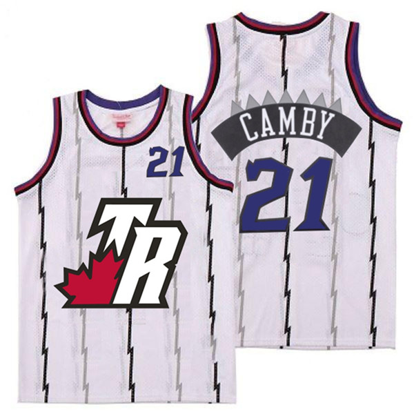 Raptors 21 Marcus Camby White Big White TR Logo Retro Jersey 6 Raptors 21 Marcus Camby White Big White TR Logo Retro Jersey 6