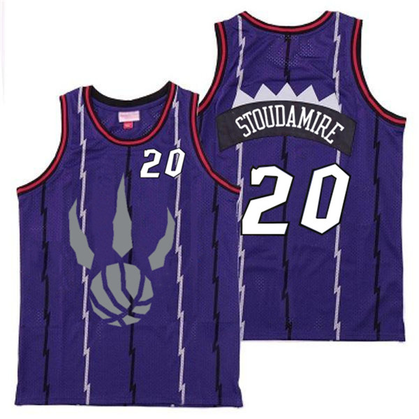 Raptors 20 Damon Stoudamire Purple Gray Logo Retro Jersey 9 Raptors 20 Damon Stoudamire Purple Gray Logo Retro Jersey 9