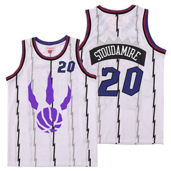 Raptors 20 Damon Stoudamire White Logo Retro Jersey 4 Raptors 20 Damon Stoudamire White Logo Retro Jersey 4