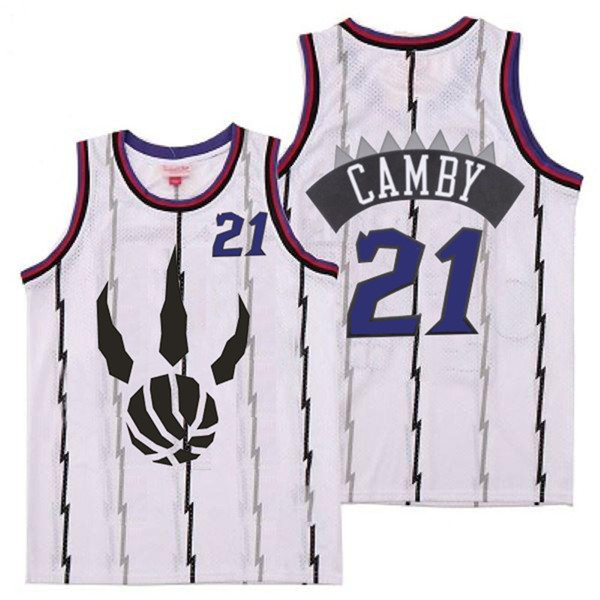Raptors 21 Marcus Camby White Throwback Jersey 1 Raptors 21 Marcus Camby White Throwback Jersey 1