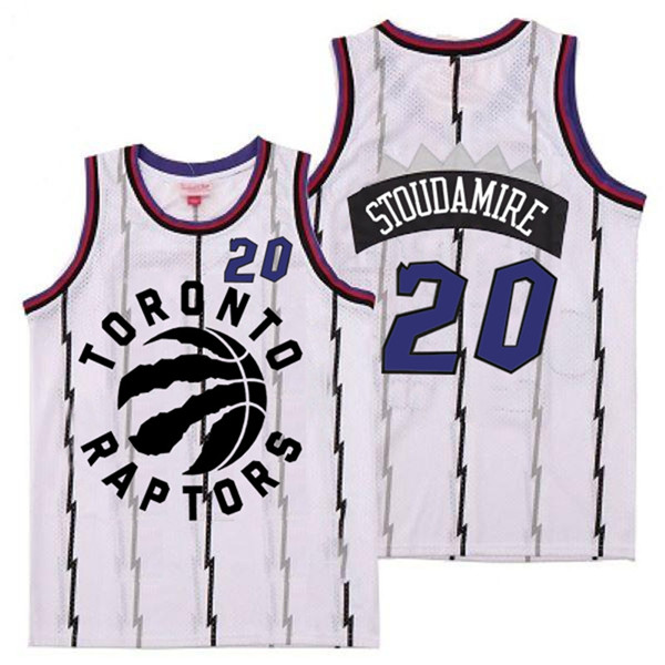 Raptors 20 Damon Stoudamire White Retro Jersey 2 Raptors 20 Damon Stoudamire White Retro Jersey 2