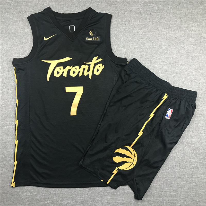Raptors 7 Kyle Lowry Black City Edition Nike Swingman Jersey(With Shorts) Raptors 7 Kyle Lowry Black City Edition Nike Swingman Jersey(With Shorts)