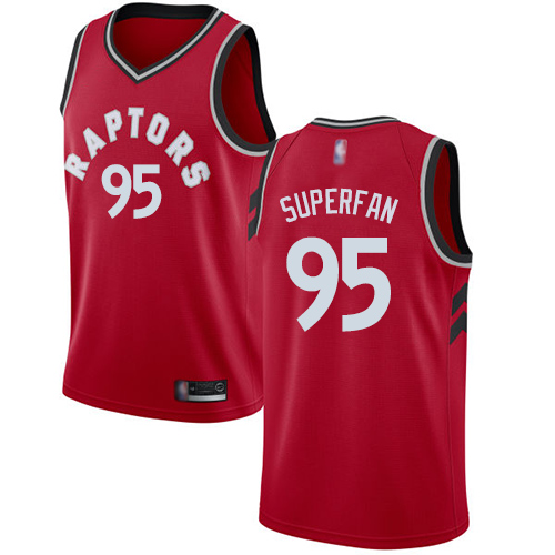 Raptors #95 Superfan Red Basketball Swingman Icon Edition Jersey Raptors #95 Superfan Red Basketball Swingman Icon Edition Jersey