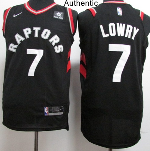 Nike Raptors #7 Kyle Lowry Black NBA Authentic Statement Edition Jersey Nike Raptors #7 Kyle Lowry Black NBA Authentic Statement Edition Jersey