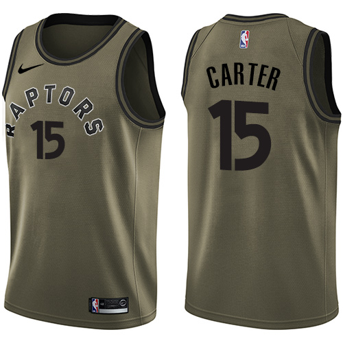 Nike Raptors #15 Vince Carter Green Salute to Service NBA Swingman Jersey Nike Raptors #15 Vince Carter Green Salute to Service NBA Swingman Jersey