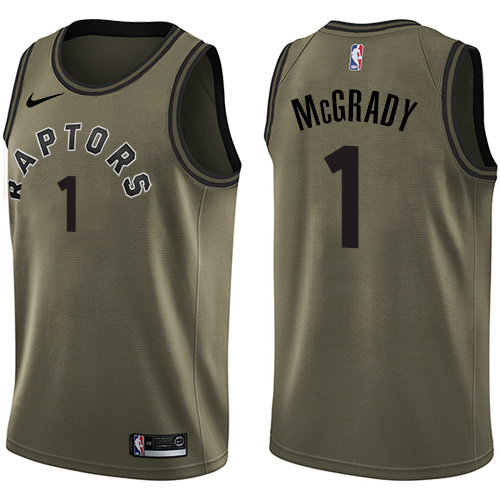 Nike Raptors #1 Tracy Mcgrady Green Salute to Service NBA Swingman Jersey Nike Raptors #1 Tracy Mcgrady Green Salute to Service NBA Swingman Jersey