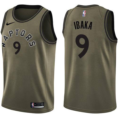 Nike Raptors #9 Serge Ibaka Green Salute to Service NBA Swingman Jersey Nike Raptors #9 Serge Ibaka Green Salute to Service NBA Swingman Jersey
