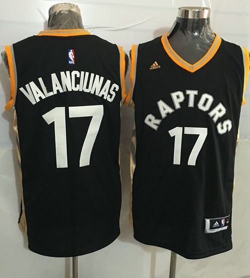 Raptors #17 Jonas Valanciunas Black Gold Stitched NBA Jersey Raptors #17 Jonas Valanciunas Black Gold Stitched NBA Jersey