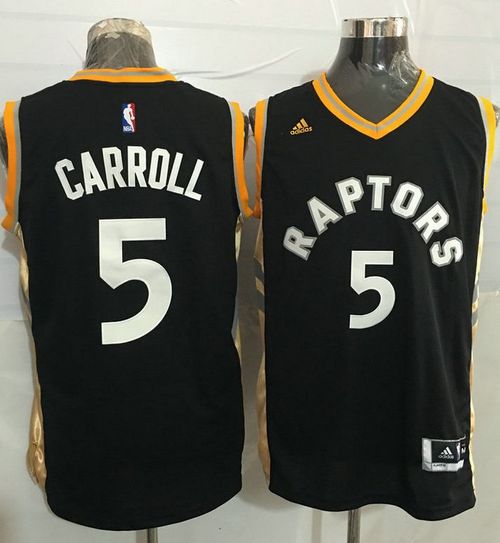 Raptors #5 DeMarre Carroll Black Gold Stitched NBA Jersey Raptors #5 DeMarre Carroll Black Gold Stitched NBA Jersey