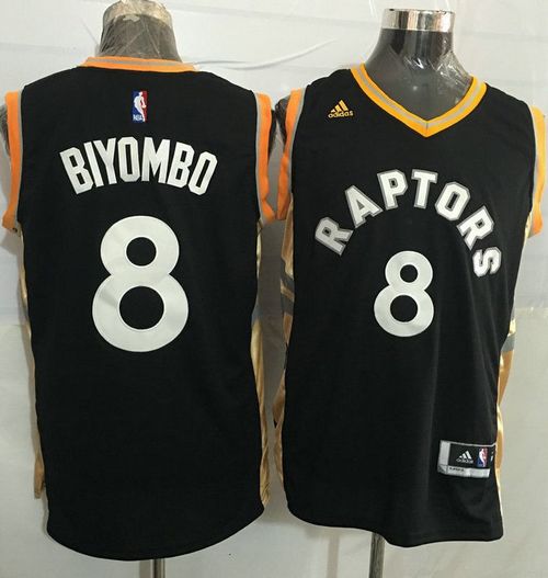 Raptors #8 Bismack Biyombo Black Gold Stitched NBA Jersey Raptors #8 Bismack Biyombo Black Gold Stitched NBA Jersey