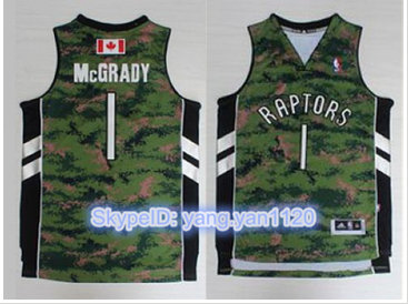 Toronto Raptors #1 Tracy Mcgrady Camo Pride Stitched NBA Jersey