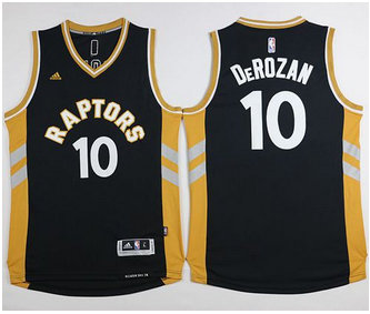 Toronto Raptors #10 DeMar DeRozan Black Gold Stitched NBA Jersey Toronto Raptors #10 DeMar DeRozan Black Gold Stitched NBA Jersey