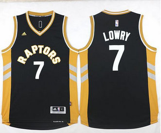 Toronto Raptors #7 Kyle Lowry Black Gold Stitched NBA Jersey Toronto Raptors #7 Kyle Lowry Black Gold Stitched NBA Jersey