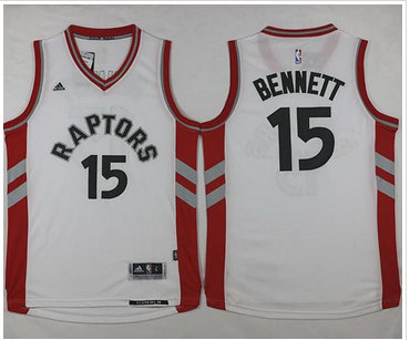 Toronto Raptors #15 Anthony Bennett White Stitched NBA Jersey Toronto Raptors #15 Anthony Bennett White Stitched NBA Jersey