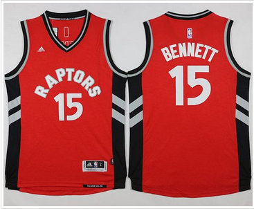 Toronto Raptors #15 Anthony Bennett Red Stitched NBA Jersey