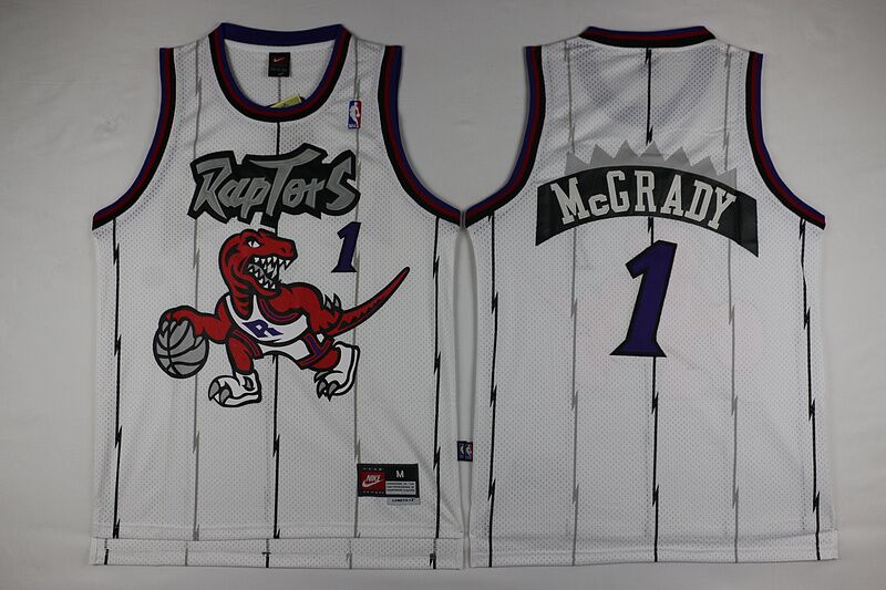 Toronto Raptors 1 Tracy McGrady Swingman White Jersey