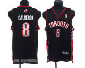 Toronto Raptors 8 Jose Calderon Black Alternate Jersey