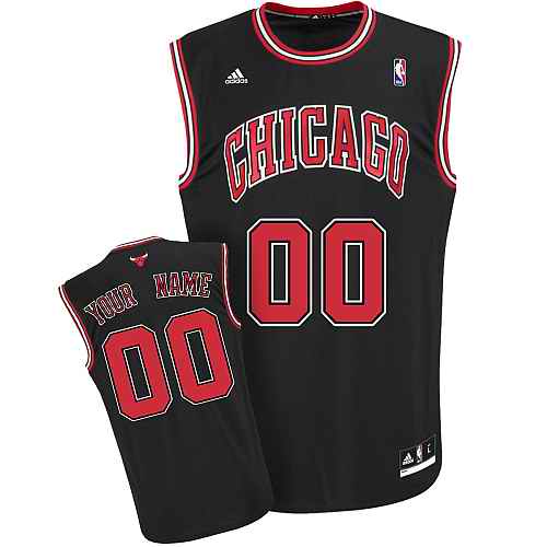 Chicago Bulls Custom Black Adidas Jersey Chicago Bulls Custom Black Adidas Jersey