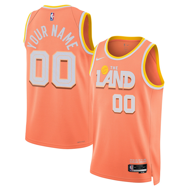 Men's Cleveland Cavaliers Active Player Custom Orange 2025 26 City Edition Stitched Jersey Men's Cleveland Cavaliers Active Player Custom Orange 2025 26 City Edition Stitched Jersey