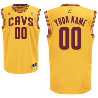 adidas Cleveland Cavaliers Custom Replica Alternate Jersey - Gold adidas Cleveland Cavaliers Custom Replica Alternate Jersey - Gold